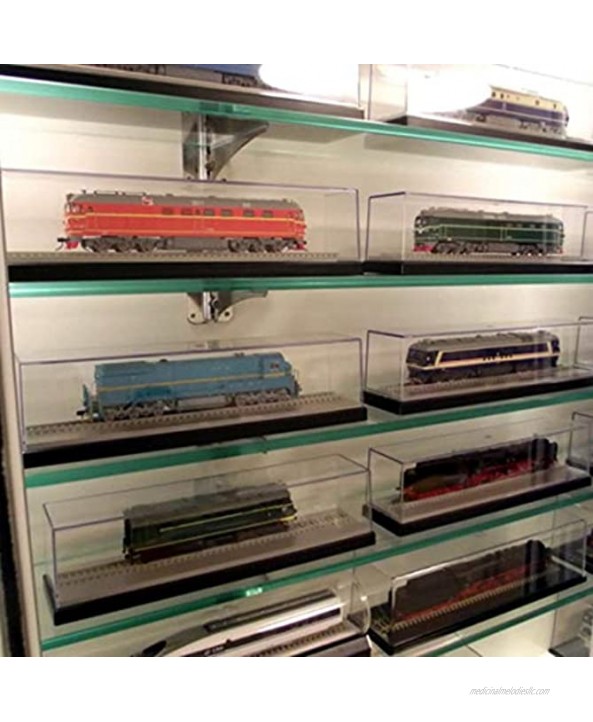 Yamix HO Scale Train Display Case Showcase Dustproof Display Box for 1 18 Scale Model Train