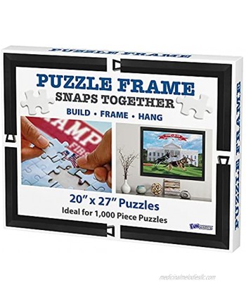 20 x 27 Puzzle Frame Easy to Hang Contemporary Matte Black No Glare Frame