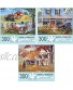 Bits and Pieces Set of Three 3 300 Piece Jigsaw Puzzles for Adults Classic American Country Scenes 300 pc Jigsaws by Artist John Sloane