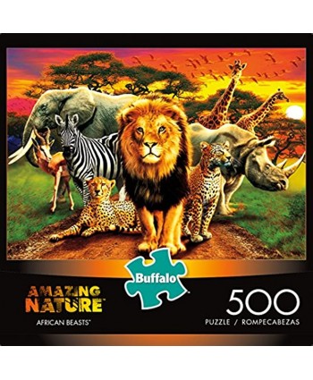 Buffalo Games African Beasts 500 Piece Jigsaw Puzzle