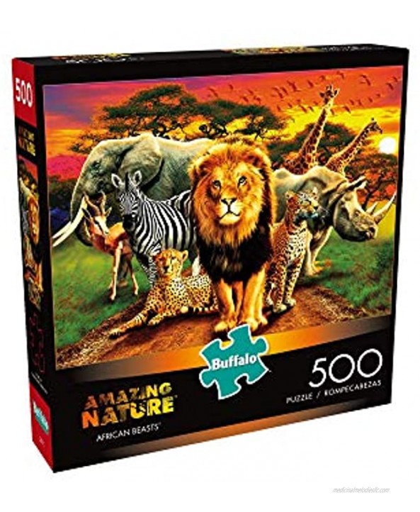 Buffalo Games African Beasts 500 Piece Jigsaw Puzzle