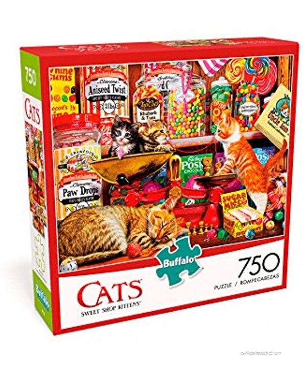 Buffalo Games Cats Collection Sweet Shop Kittens 750 Piece Jigsaw Puzzle Multicolor 24L X 18W