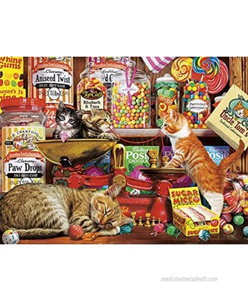 Buffalo Games Cats Collection Sweet Shop Kittens 750 Piece Jigsaw Puzzle Multicolor 24"L X 18"W