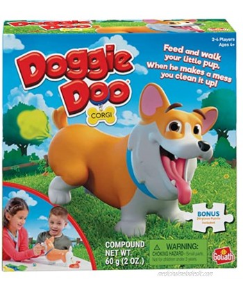 Doggie Doo Corgi Game Unpredictable Action Feed The Doggie and Collect His Doo to Win Includes 24-Piece Puzzle by Goliath