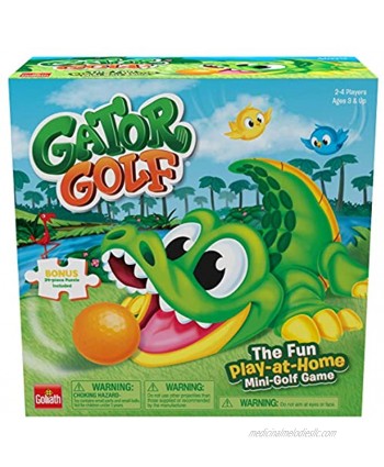 Goliath Gator Golf – Putt The Ball Into The Gator’s Mouth to Score Game – Includes A Fun Colorful 24pc Puzzle 31250