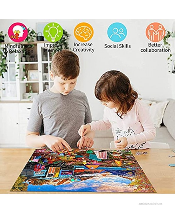 HUADADA Puzzles for Adults 1000 Piece Puzzles Landscape Adult Jigsaw Puzzle 1000 Piece Puzzle for Adults Wilderness Tour