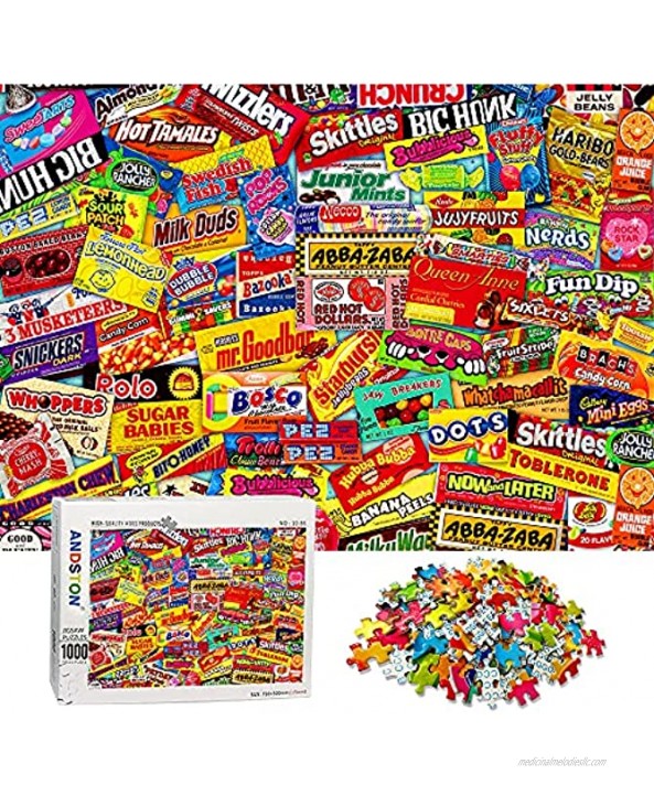 Jigsaw Puzzles for Adults 1000 Piece Puzzle for Adults 1000 Piece Crazy Candy 1000 Piece Puzzle Large Wooden Puzzles Kids Educational Game Toys Gift for Home Wall Decoration