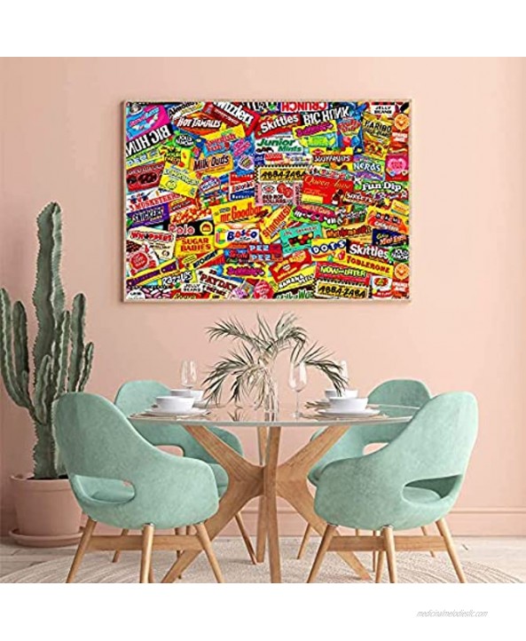 Jigsaw Puzzles for Adults 1000 Piece Puzzle for Adults 1000 Piece Crazy Candy 1000 Piece Puzzle Large Wooden Puzzles Kids Educational Game Toys Gift for Home Wall Decoration