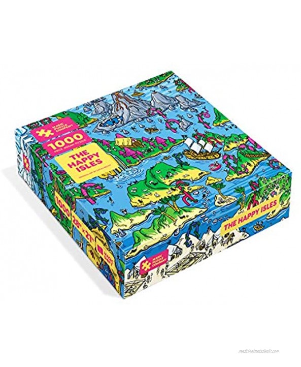 Magic Puzzles 3-Pack: The Happy Isles The Mystic Maze & The Sunny City 1000 Piece Jigsaw Puzzles from The Magic Puzzle Company