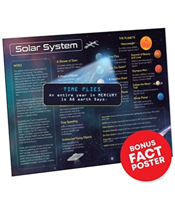 Solar System Space Puzzle for Adults 1000 Piece Jigsaw Puzzle & Bonus Space Fact Poster by A2PLAY Premium Materials 27.5 x 19.7 in