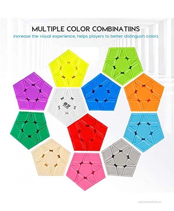 Coogam Qiyi Megaminx Cube Sculpted Stickerless 3x3 Pentagonal Dodecahedron Speed Cube Puzzle Toy Qiheng S Version
