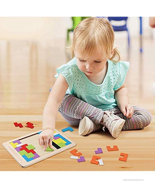 J.K-Toys Wooden Puzzle Brain Teasers Toy Tangram Jigsaw for Kids- Best Gifts