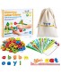 Matching Letter Toy Learning Educational Toy for 3 4 5 6 Years Old Boys and Girls Preschool Learning Activities Shape & Color Recognition Game CVC Word Builders for Kids