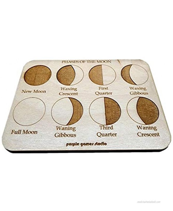 Moon Phases Puzzle Montessori Puzzle Education Tool for The Lunar Cycle