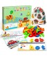 See & Spell Matching Letter Game Toy for Kids,Learning Educational Toy for 3 4 5 6 Years Old Boys and Girls,Preschool Kindergarten Learning Activities,Shape & Color Recognition Game,CVC Word Builders