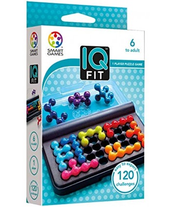 SmartGames IQ Fit a fun 3D travel game for ages 7-adult featuring 120 challenges