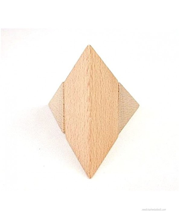 StarMall Wooden Puzzling Pyramid Kongming Lock Brain Teaser Puzzles for Kid