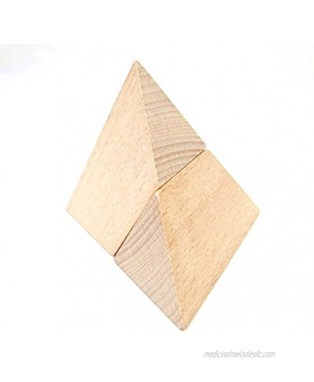 StarMall Wooden Puzzling Pyramid Kongming Lock Brain Teaser Puzzles for Kid