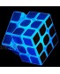 3x3 Blue Fluorescent Speed Cube Glow in Dark Magic Speed Cube 3-D Brain Teasers IQ Puzzles for Kids and Adults SHUYUE