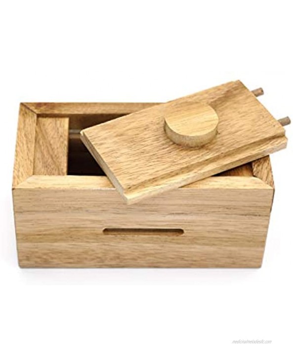A Gift Cash Box with Secret Compartments in Designs of Wood for Money Puzzle Gift Boxes to be a Surprise Money Wooden Box Holder and Challenging Puzzle Brain Teasers for Adults and Kids