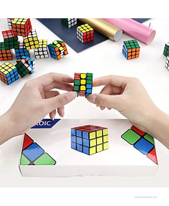 AROIC 50 Pack Mini Cubes Puzzle Toys Stress Relief Toys Cube Party Favors，Birthday Party Gifts,Party Supplies for Boys and Girls.