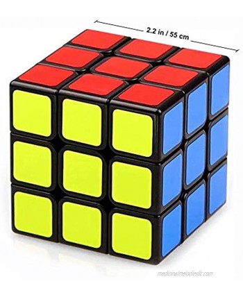 Classic Magic Cube 2.2" Puzzle 3x3 Smart Cube Educational Game Brain Teaser 1 PC Black Cube