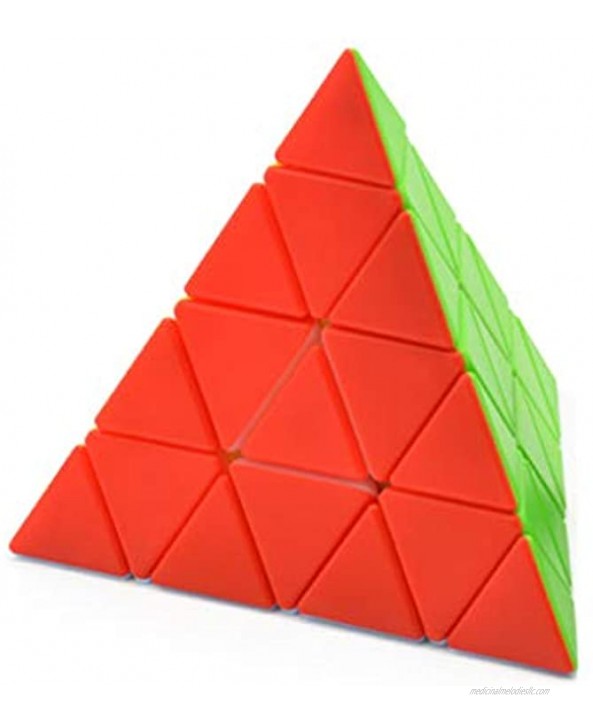 CuberSpeed 4x4 Pyramid stickerless Magic Cube 4x4x4 Master Pyramid Speed Cube