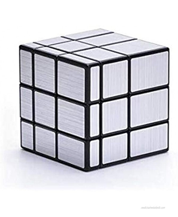 CuberSpeed Bundle Qiyi 2x2 Mirror Black Body with Silver and Qiyi Mofangge 3x3 Mirror Blocks Silver Magic Cube Puzzle
