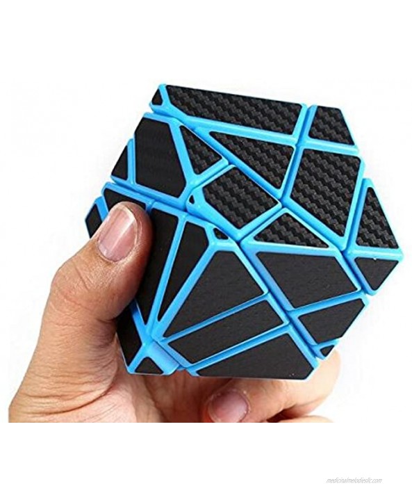 Cuberspeed Ghost 3x3 Blue Magic Cube 3x3 Ghost 3x3x3 Speed Cube with Black Carbon Fiber Stickers