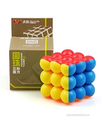 CuberSpeed YJ 3x3 Ball Cube Bead 3x3x3 Stickerless Magic Cube Puzzle