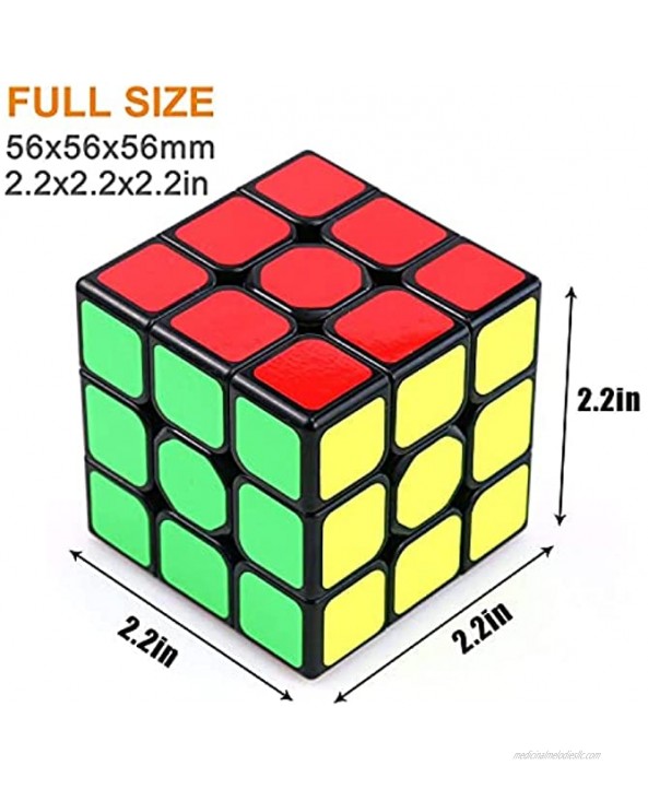 Full Size 3x3x3 Cube Set Puzzle Party Toy Eco-Friendly Material with Vivid Colors Party Favor School Supplies Puzzle Game Set for Kids and Adults（15 Pack）,2.2 Inch Each Side.