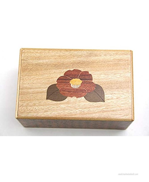 HAKONE YOSEGI 21 Steps Japanese Decorative Box Wooden Puzzle Box Brain-Teaser Box prepaid Debit Cards Secret Box Hidden compartments for Children and Adults with a Gift Box 6in Fuji