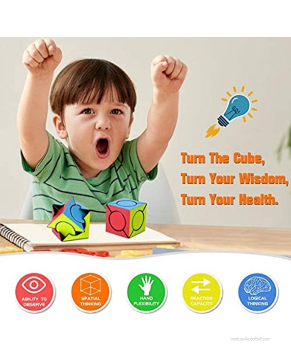 LOVK Magic Cube,Speed Cube,Magic Star Cube,Exercise Hands-on Eye Combination and Improve Color Perception Ability,Relieve Anxiety of Children and Adults