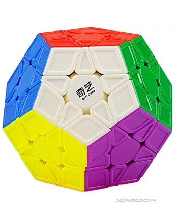 Megaminx Speed Cube Qiyi Stickerless 3x3x3 Pentagonal Speed Cube Dodecahedron Magic Cube Puzzle