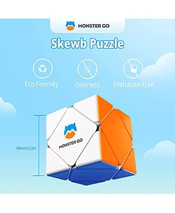Monster Go Skewb Stickerless Magic Speed Cube Skweb Puzzle Cube Magic Cube