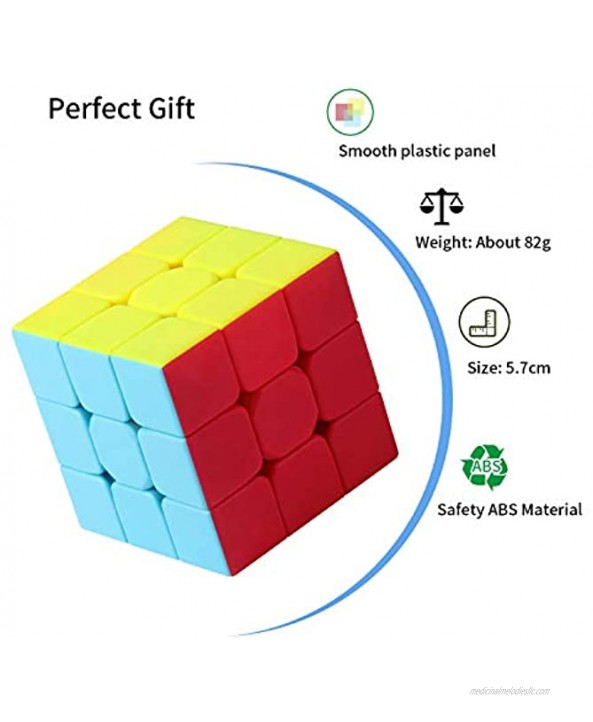 ROXENDA 3x3 Speed Cube 3x3x3 Qiyi Warrior S Speed Cube Stickerless Frosted Puzzle Magic Cube