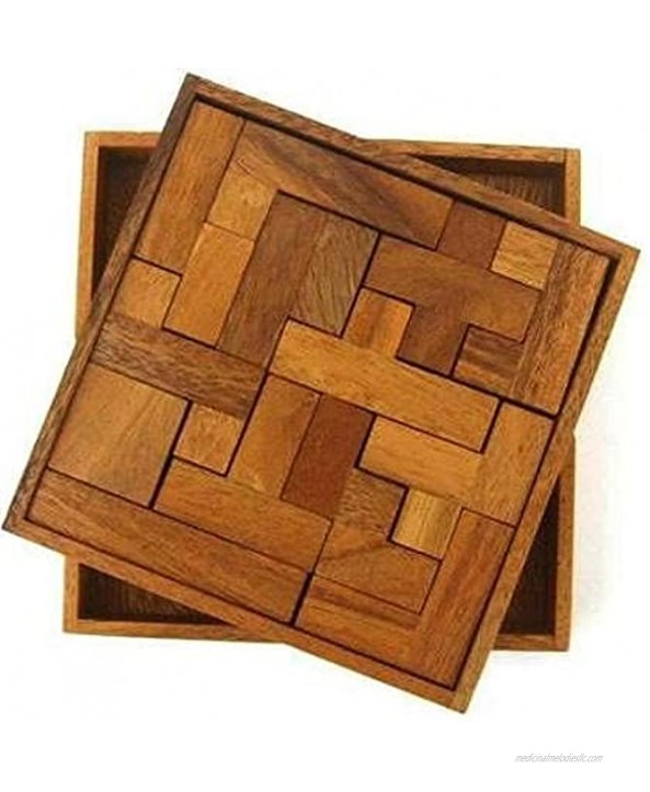 Solid Pentominoes Wooden Brain Teaser Puzzle