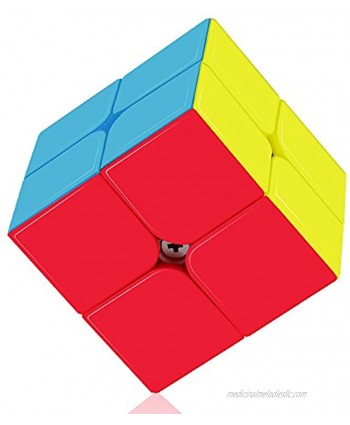 Speed Cube: Roxenda Profession 2x2x2 Speed Cube Fast Smooth Turning Solid Durable & Stickerless Frosted Best 3D Puzzle Magic Toy Turns Quicker Than Original