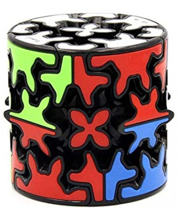 SUN-WAY 3x3 Cylinder Gear Cube 3x3x3 Round Column Gear Speed Cube Stickers Barrel Gear Cube 3D Gear Puzzle Cube 3D Brain Trainer