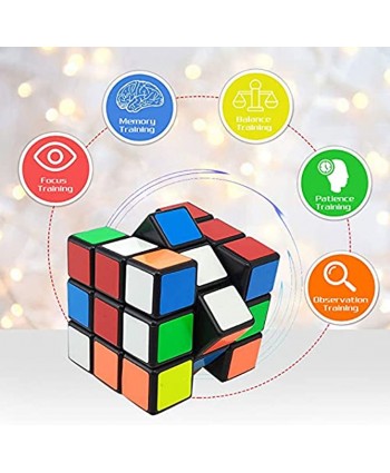 Tcvents 2 Pack Speed Cube and Magic Maze Puzzle Box 3x3 Set 3D Cubes Mind Puzzle Boxes Toys for Kids Adults Home Travel School Party Favors Brain Teasers Educational Memory Toy Smooth Turning
