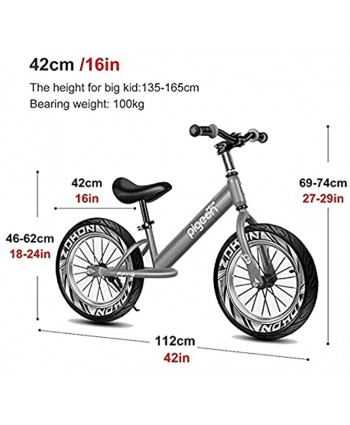 WWFAN Boys Bike 16 Inch Kids Bike Ages 5-9 Kids Lightweight Bikes Youth Mountain Bike No Pedal Beginner Training Bicycle with Air Tire Safe Secure Color : Blue