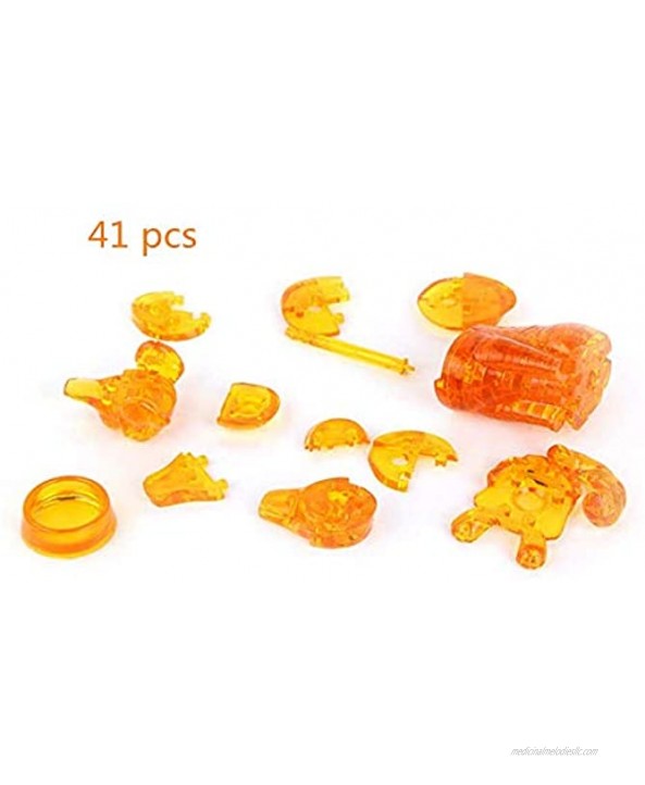 3D Crystal Puzzle Dog DIY Crystal Blocks Puzzle Toy Children Creative Gift Fun Toy 14 Years and up（Yellows）