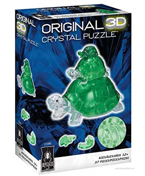 3D Crystal Puzzle Turtles: 37 Pcs