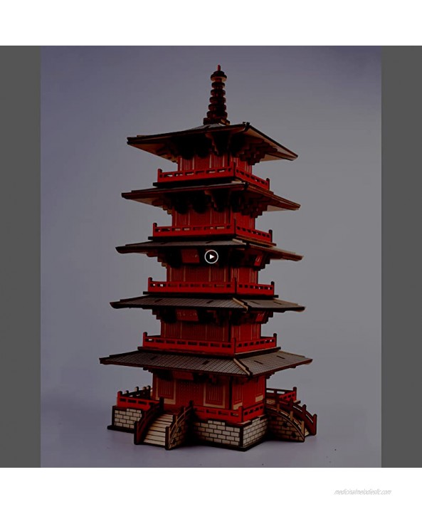 3D Puzzle,Hanshan Temple,Balody World Famous Architecture Blocks Toy,Assembly Wooden Home Decors Adult Craft Kits World Famous Buildings Model,Challenge for Adults Children,Birthday Gift216 pcs