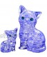 Bepuzzled Original 3D Crystal Puzzle Cat & Kitten Clear Fun yet challenging brain teaser that will test your skills and imagination For Ages 12+
