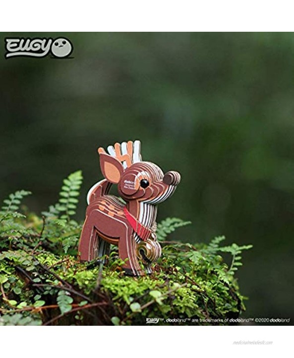 EUGY 054 Reindeer Eco-Friendly 3D Paper Puzzle