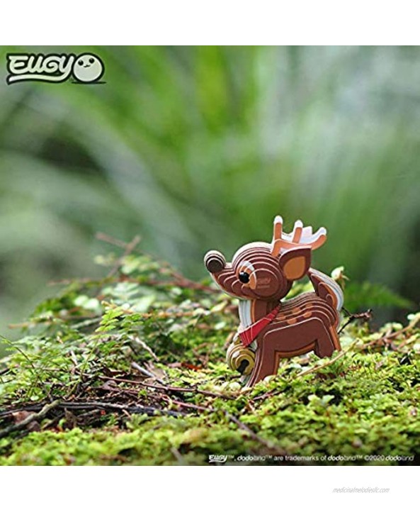 EUGY 054 Reindeer Eco-Friendly 3D Paper Puzzle