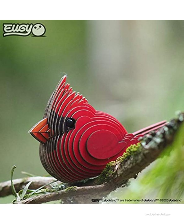 EUGY 068 Cardinal Eco-Friendly 3D Paper Puzzle [New Seal]