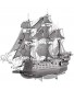 Piececool 3D Metal Puzzles for Adults Flying Dutchman Model Ship DIY Steel Warcraft 3D Metal Model Kits Puzzle for Anxiety Relief Toys Great Birthday Gift Idea-59 Pcs