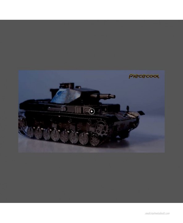 Piececool 3D Metal Puzzles for Adults German IV Tank Metal Model Cars Kits to Build for Teens Students DIY Military Model Kit Toys Great Birthday Gifts 168 Pcs